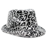 Leopard Print Fedora Hat